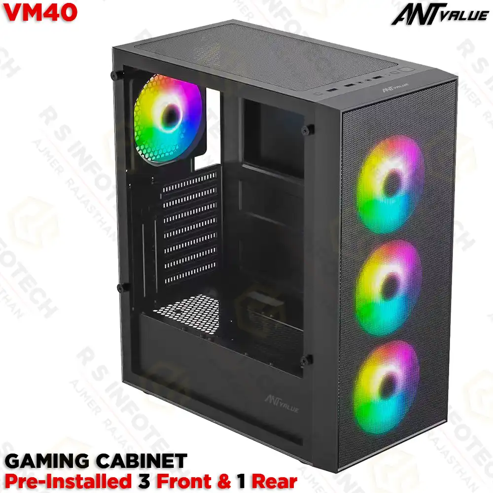 ANT VALUE VM40 ATX COMPUTER GAMING CABINET (BLACK)