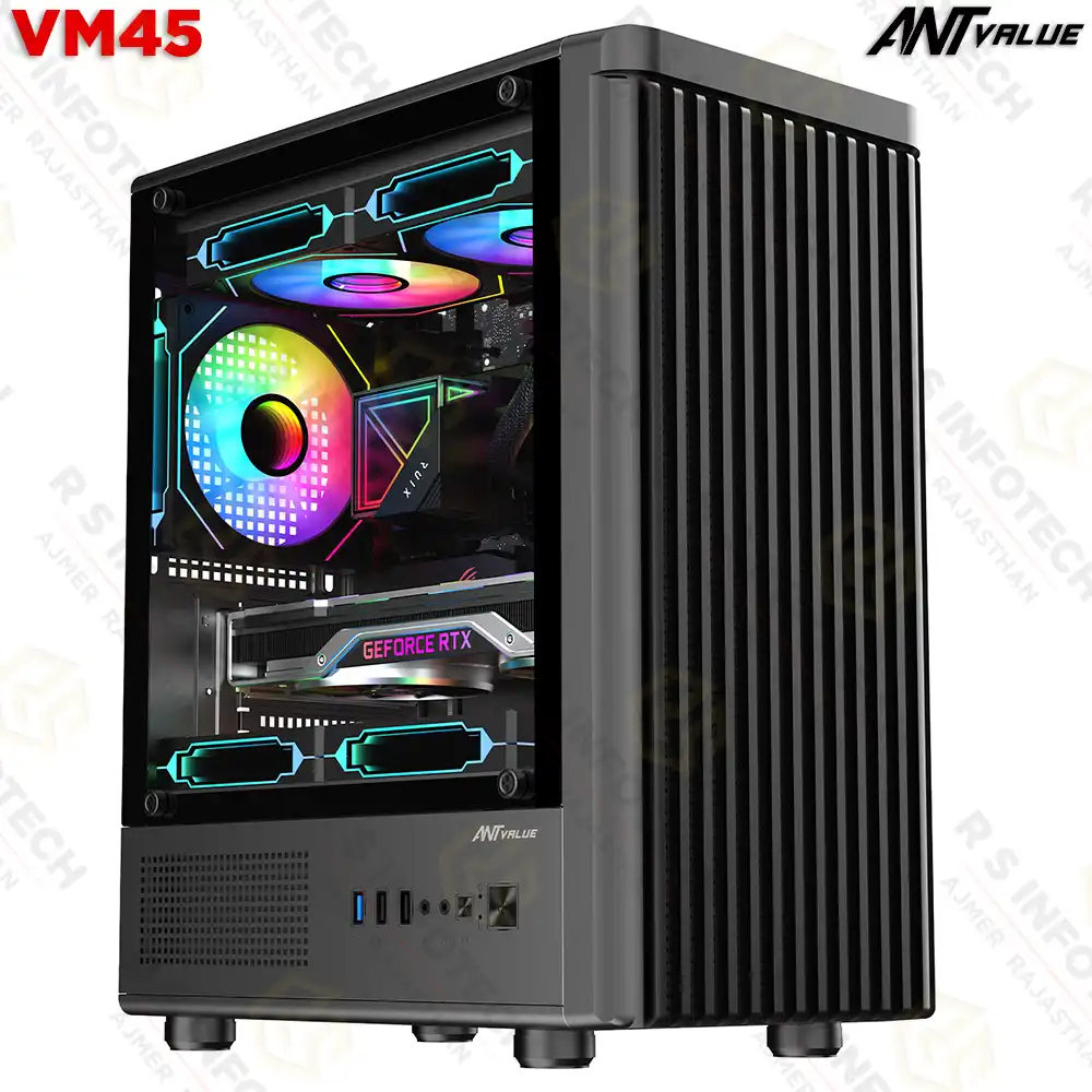 ANT VALUE VM45 MID-TOWER WITHOUT SMPS GAMING CABINET (BLACK)