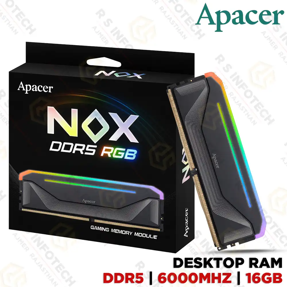 APACER NOX 16GB DDR5 6000MHz RGB DESKTOP RAM | GAMING MEMORY