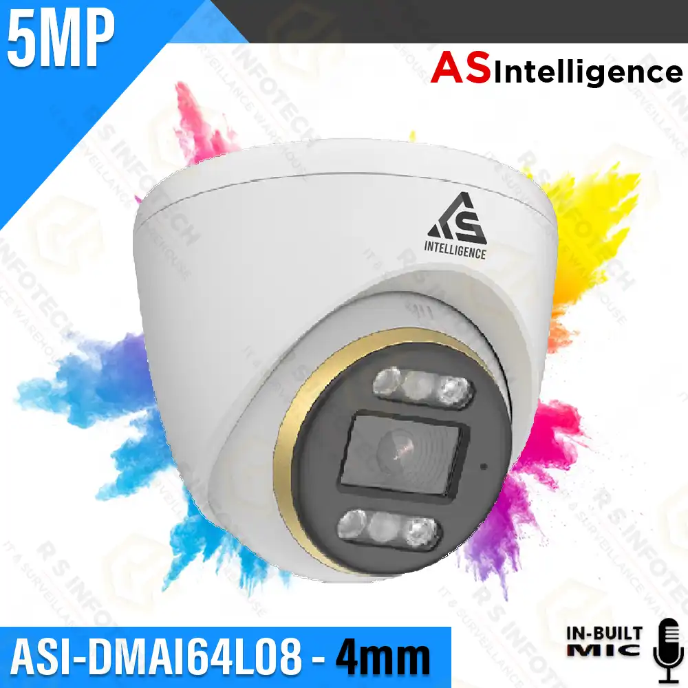 AS INTELLIGENCE 5MP DOME ASI-DMAI64L08 SMART DUAL LIGHT | METAL BODY