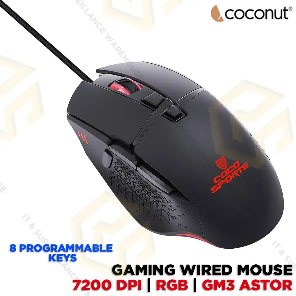COCONUT GAMING MOUSE USB GM3 ASTOR RGB