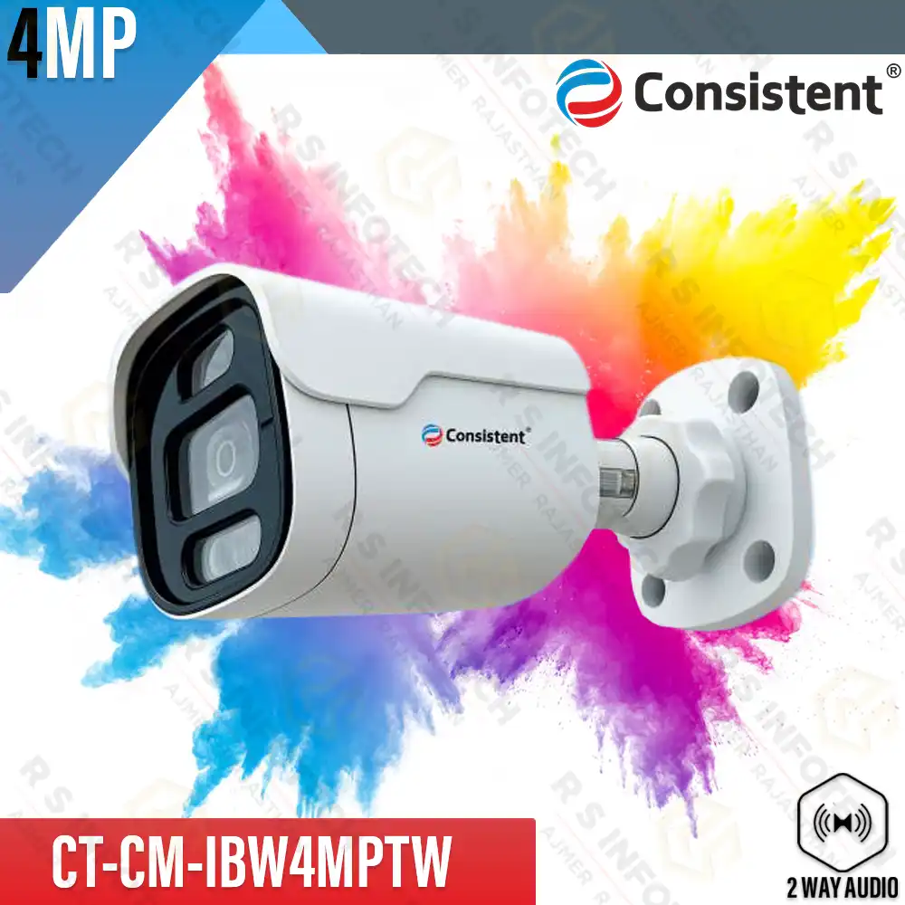 CONSISTENT 4MP  COLOR+TWO AUDIO SUPPORT METAL BODY BULLET CAMERA (2 YEAR)