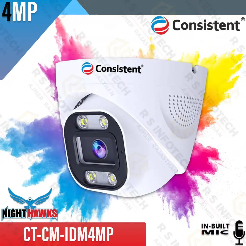 CONSISTENT 4MP NIGHT HAWK SERIES DOME COLOR+MIC METAL BODY (CT-CM-IDM4MP)