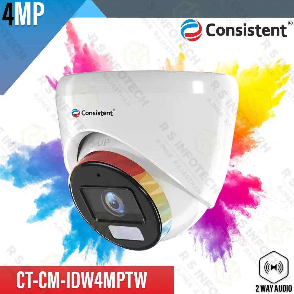 CONSISTENT CT-CM-IDW4MPTW 4MP  DOME COLOR+2WAY AUDIO METAL BODY (2 YEAR)