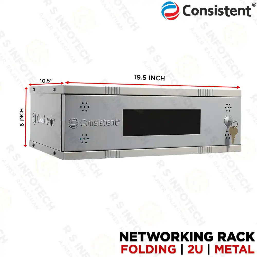 CONSISTENT CT-NRM-2U FOLDING NETWORK 2U WALL MOUNT RACK