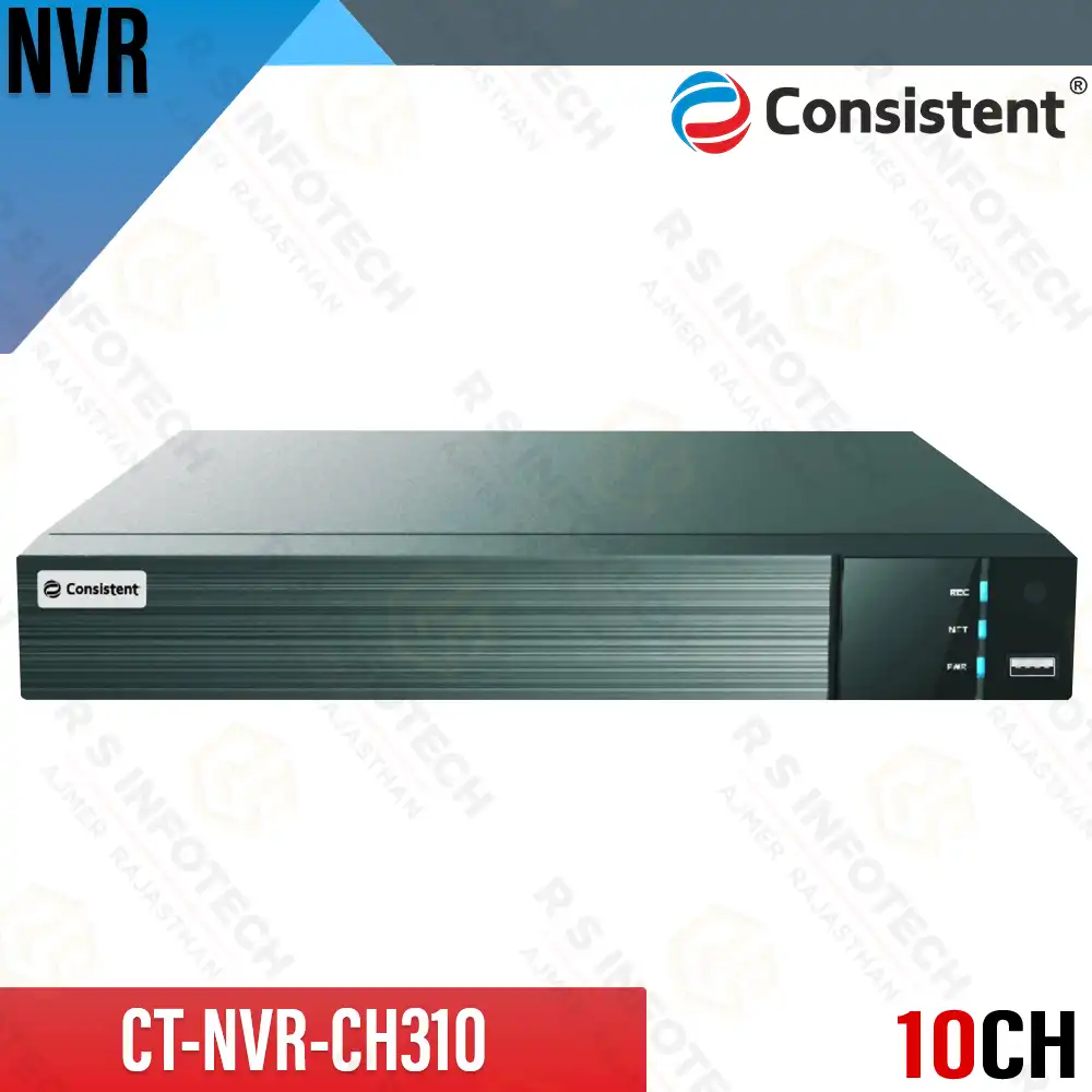 CONSISTENT CT-NVR-CH310 10CH NVR | 2WAY AUDIO | 4K