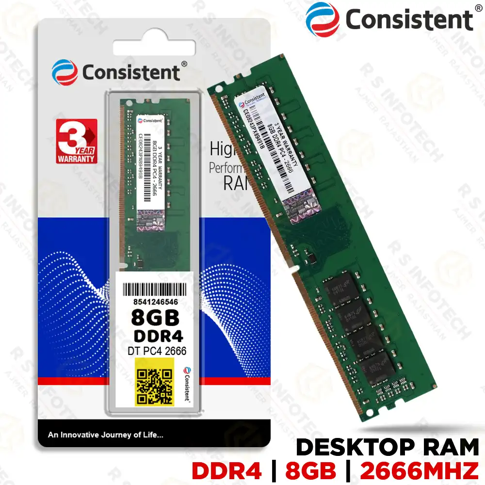 CONSISTENT DDR4 8GB 2666MHZ DESKTOP RAM (3YEAR)