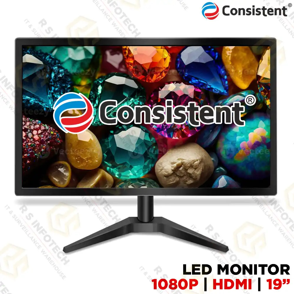 CONSISTENT CTM2001 19″ FULL HD MONITOR – TN PANEL, HDMI + VGA (1YEAR)