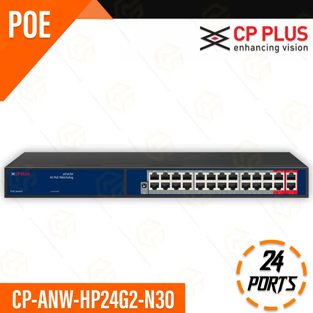 CP PLUS 24 PORT POE CP-ANW-HP24G2-N30