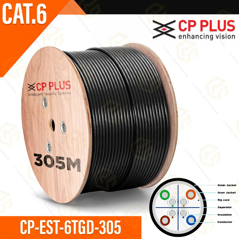 CP PLUS 305 MTR CAT6 OUTDOOR COOPER CABLE