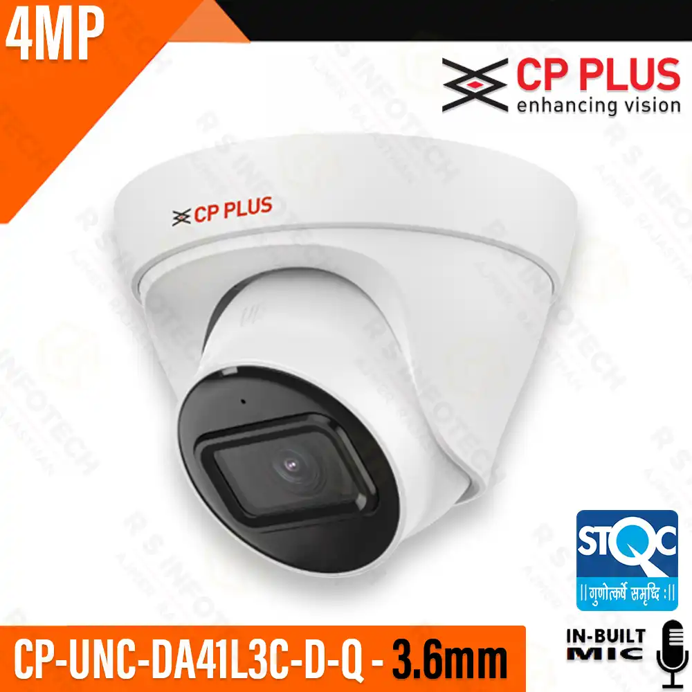 CP PLUS CP-UNC-DA41L3-D-Q 4MP BULLET | AUDIO | IR NIGHT VISION | PoE (2 YEAR)
