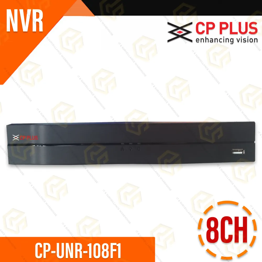 CP PLUS CP-UNR-108F1 8CH NVR | 80MBPS | UPTO 8MP