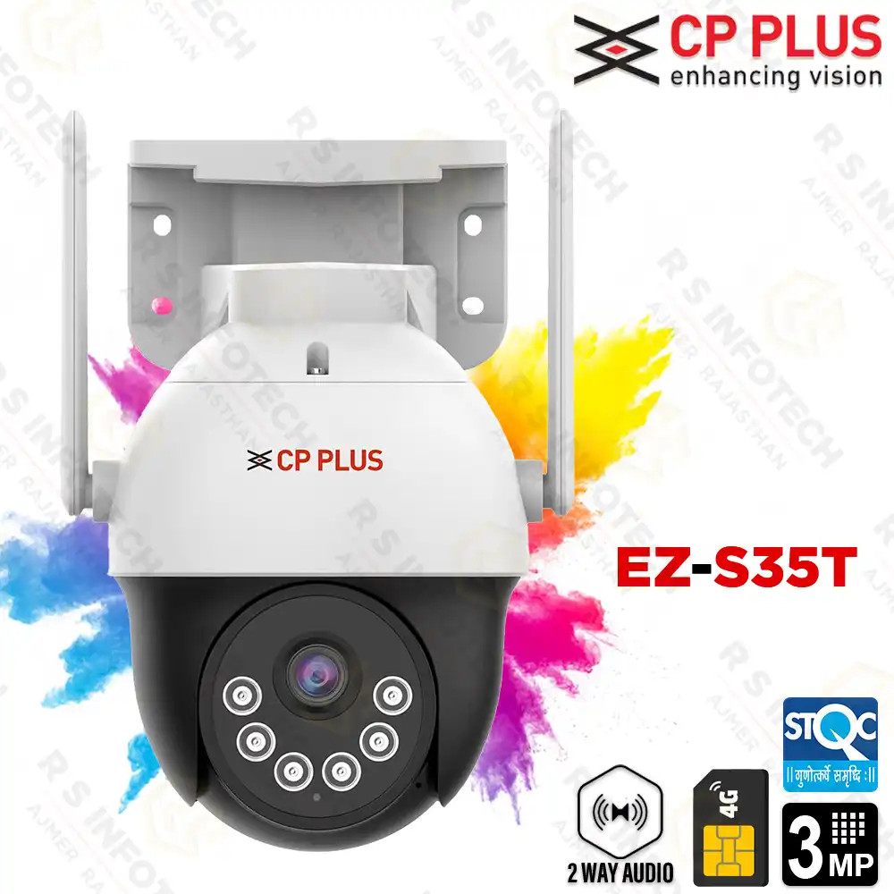 CP PLUS EZ‑S35T 3MP 4G PT OUTDOOR CAMERA | 4 MM LENS | HUMAN DETECTION