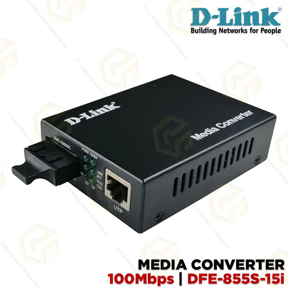 D-LINK -855S-15I SC MEDIA CONVERTER 10/100 (PAIR)