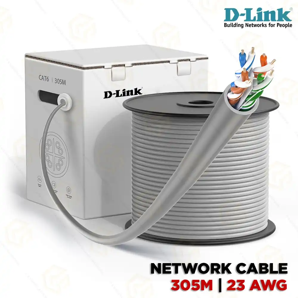D-LINK CAT.6 305MTR COPPER INDOOR CABLE | 23AWG