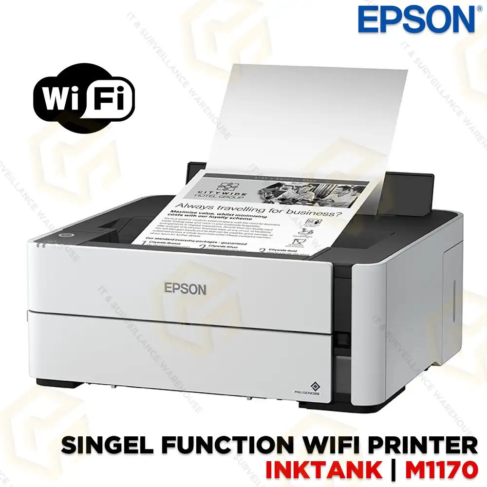 EPSON M1170 MONO SINGLE FUNCTION Wi-Fi | DUPLEX INK TANK PRINTER