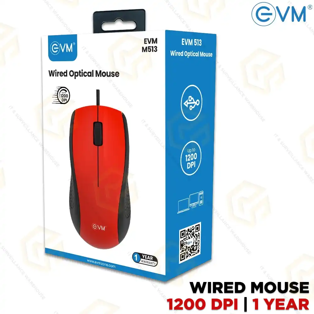 EVM USB MOUSE RED -M513