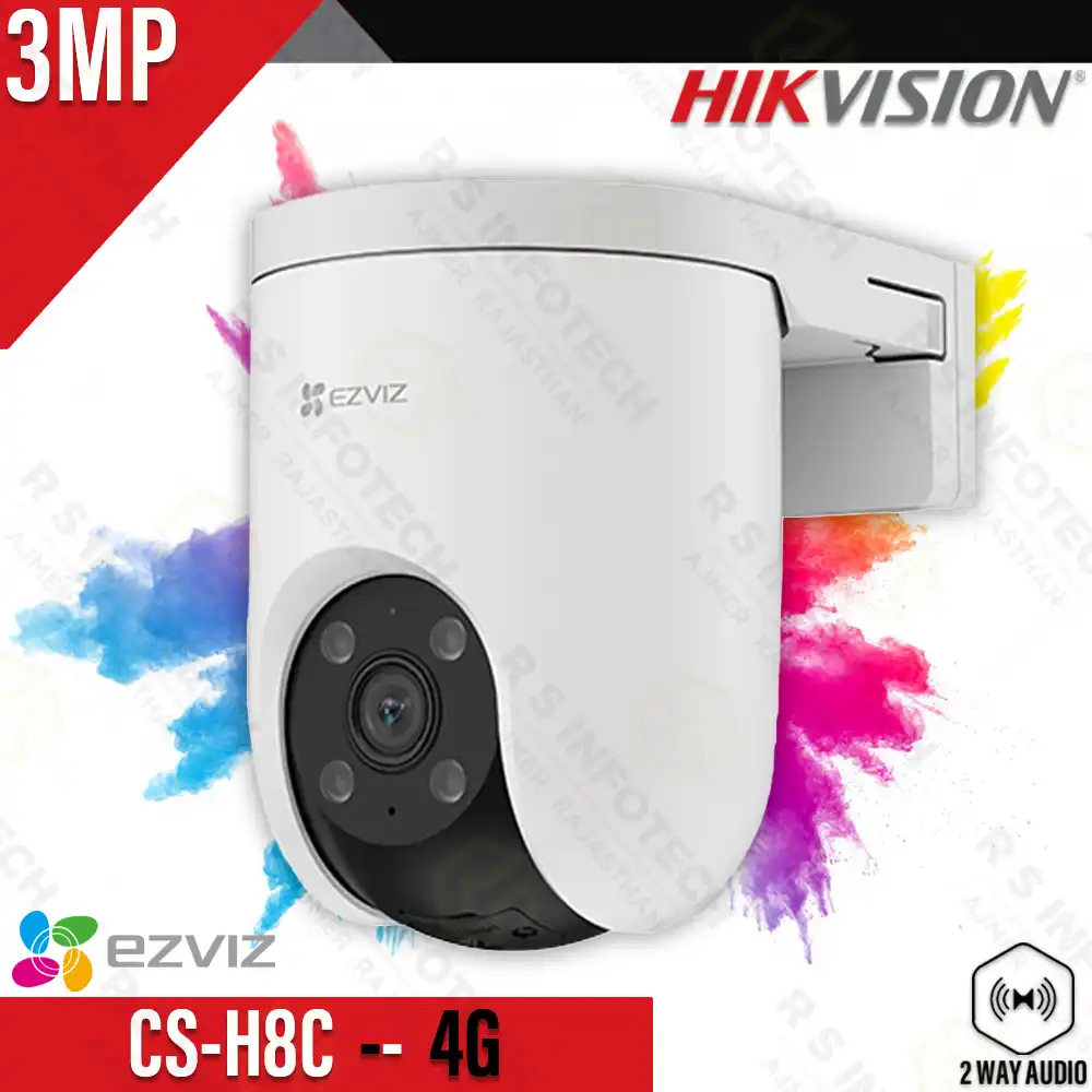 EZVIZ H8C 3MP OUTDOOR PAN TILT 4G SMART CAMERA WITH TWO-WAY AUDIO
