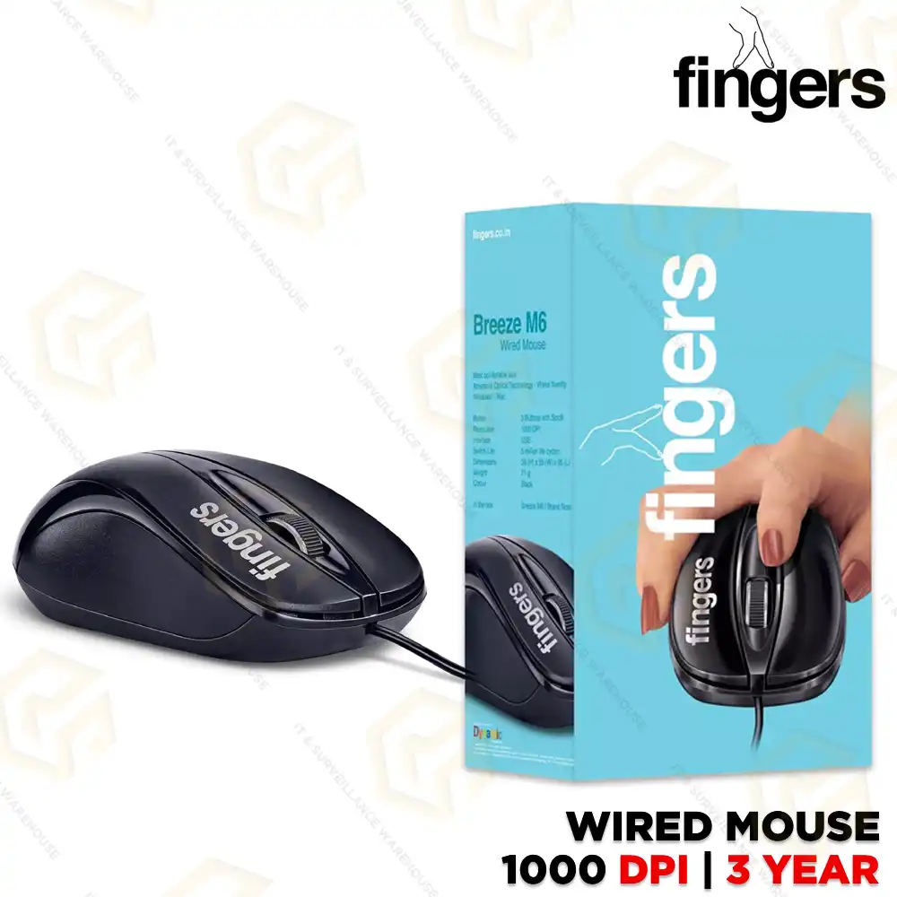 FINGERS BREEZE M6 WIRED MOUSE | 3 YEAR