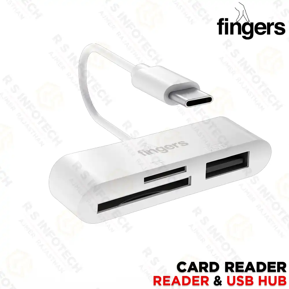 FINGERS COMPACTO 3IN1 2.0 USB HUB & CARD READER
