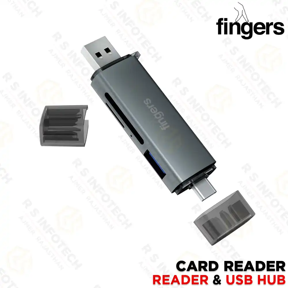 FINGERS FLEXIPORT USB+TYPE-C 3IN1 CARD READER
