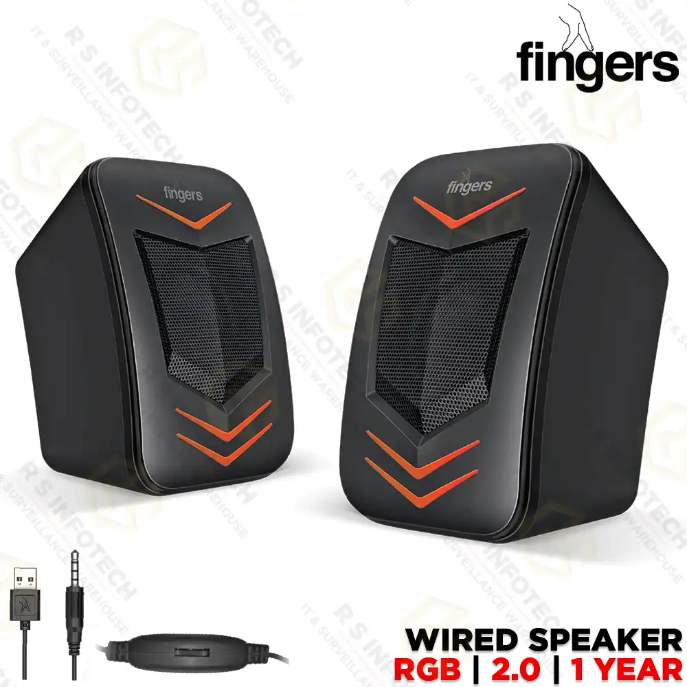 FINGERS FUNBEATS 2.0 RGB USB SPEAKER 6 WATT | 1 YEAR