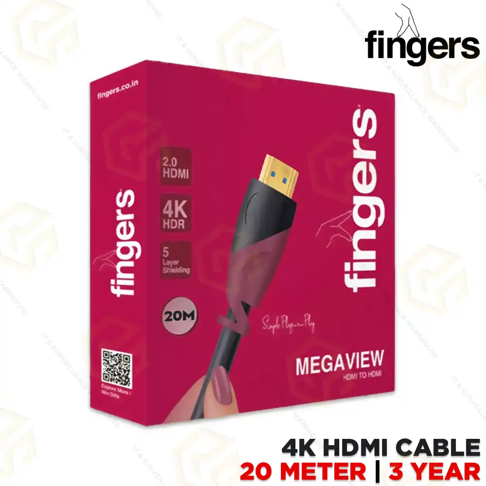 FINGERS MEGAVIEW 20MTR 4K HDMI TO HDMI CABLE
