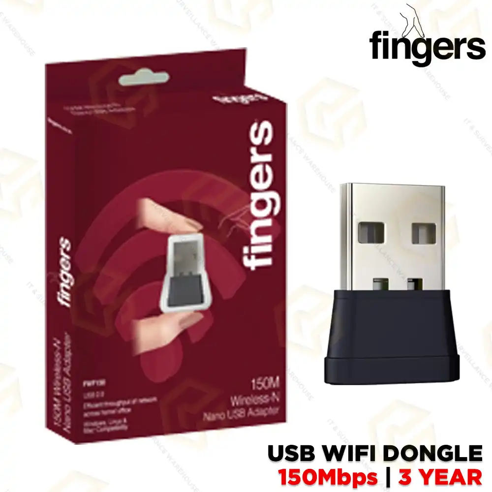 FINGERS WIFI ADAPTER FWF150 150MBPS | 3 YEAR