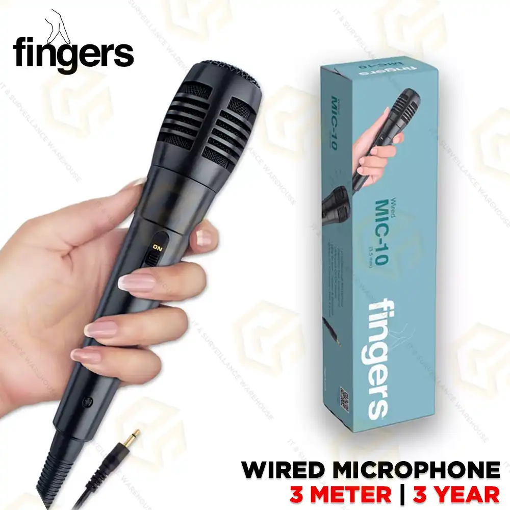FINGERS WIRED MIC-10 3.5MM | 3MTR CABLE LENGTH