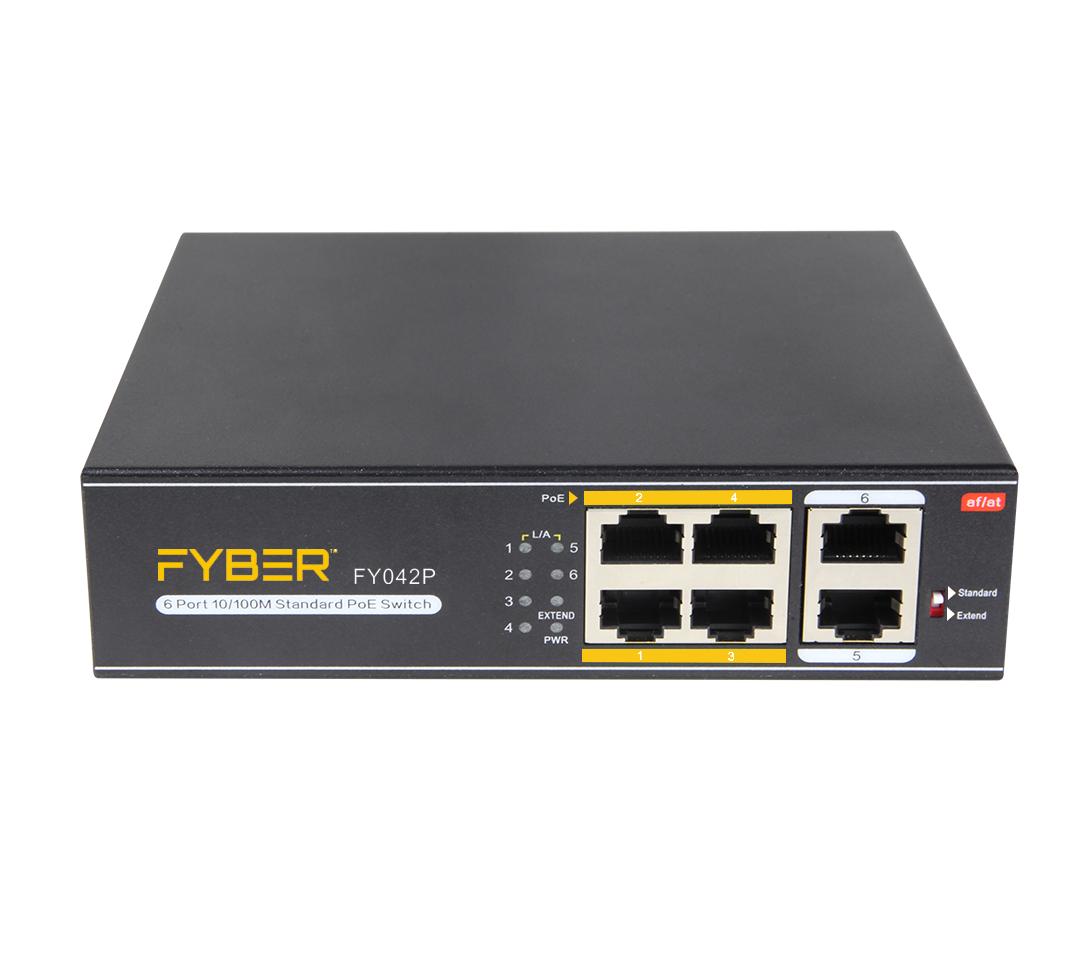 FYBER 4+2 100MBPS POE SWITCH FY-42FE | (2 YEAR)
