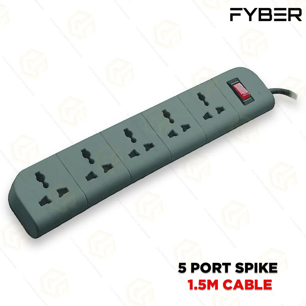 FYBER 5 SOCKET PDU FY-SP11 SPIKE 1.5M CABLE