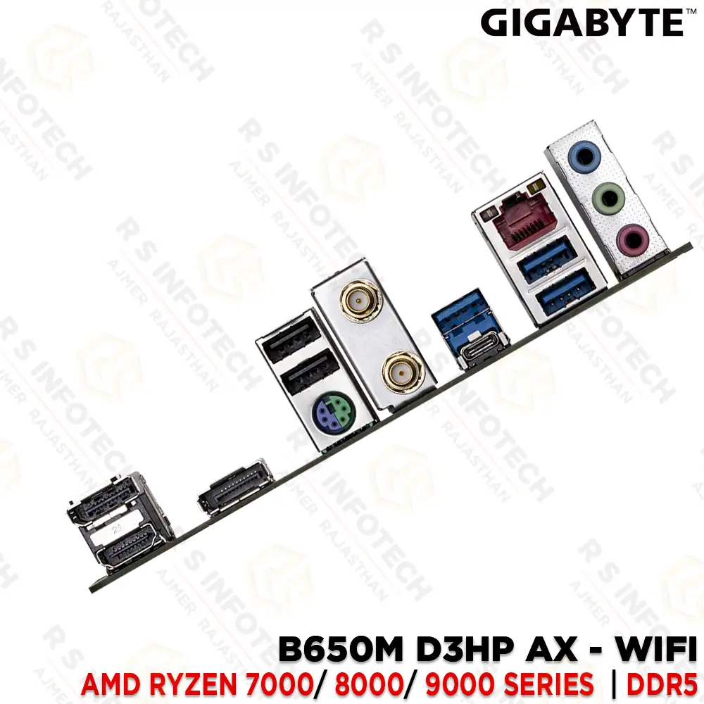 GIGABYTE B650M D3HP AX DDR5 AMD MOTHERBOARD WITH WI-FI 6E & BLUETOOTH