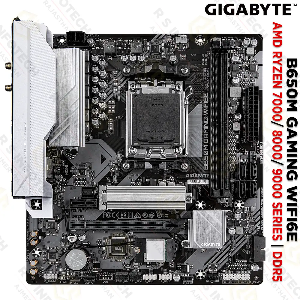GIGABYTE B650M GAMING WIFI6E DDR5 AMD MOTHERBOARD WITH WI-FI 6E & BLUETOOTH