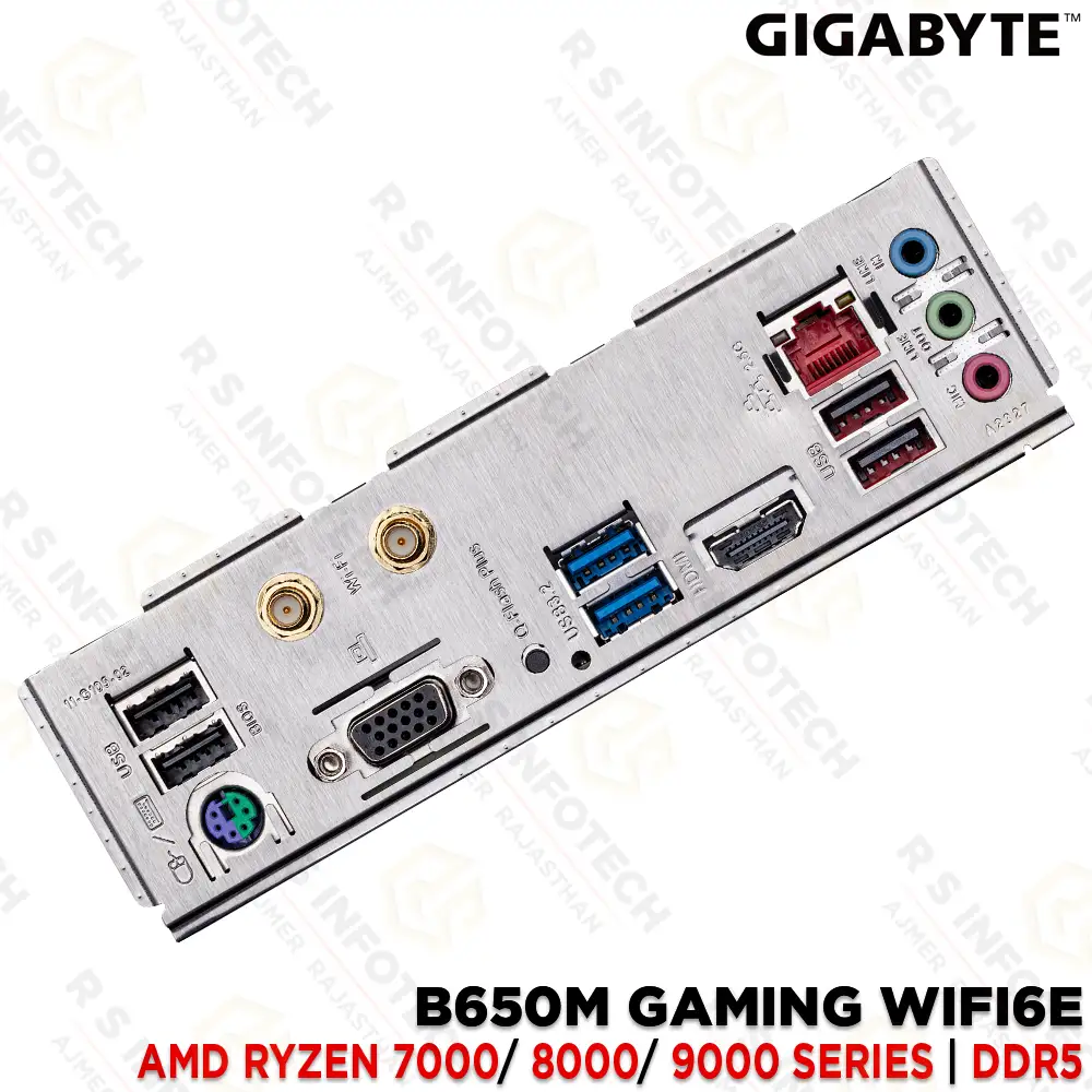 GIGABYTE B650M GAMING WIFI6E DDR5 AMD MOTHERBOARD WITH WI-FI 6E & BLUETOOTH