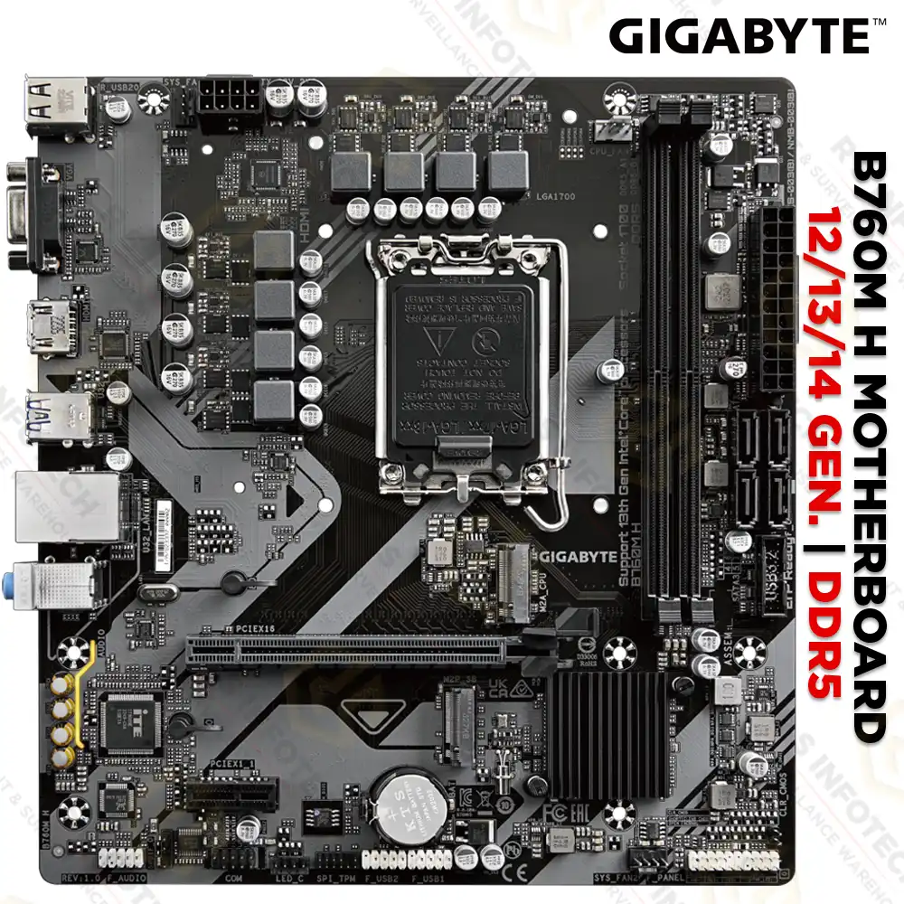 GIGABYTE B760MH DDR5 MOTHERBOARD 12TH/ 13TH/ 14TH GEN (3YEAR)