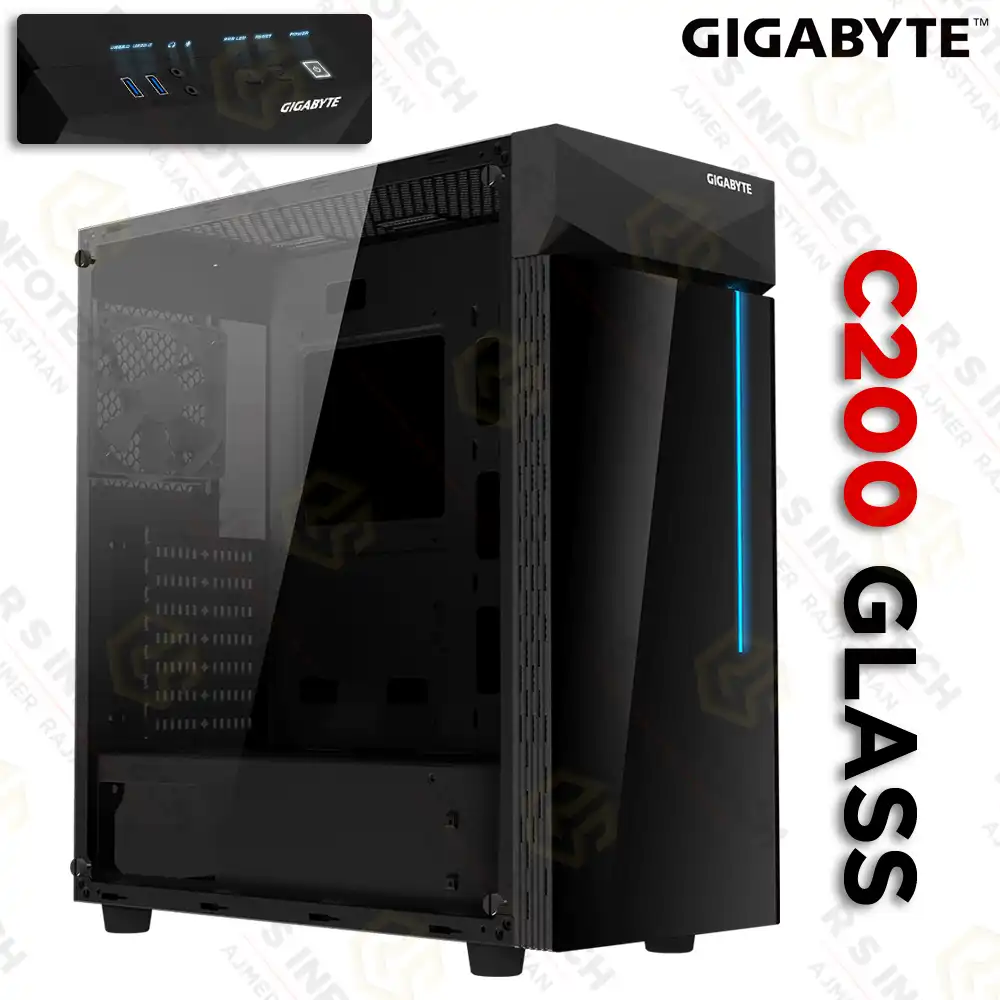 GIGABYTE C200 GLASS GB-C200G | PC CASE | MID-TOWER ATX WITHOUT SMPS