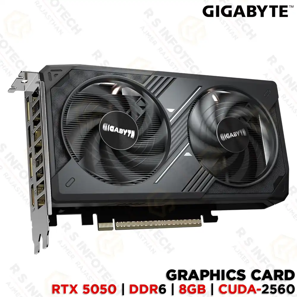 GIGABYTE GEFORCE RTX 5050 WINDFORCE OC 8GB GRAPHIC CARD (GV-N5050WF2OC-8GD)