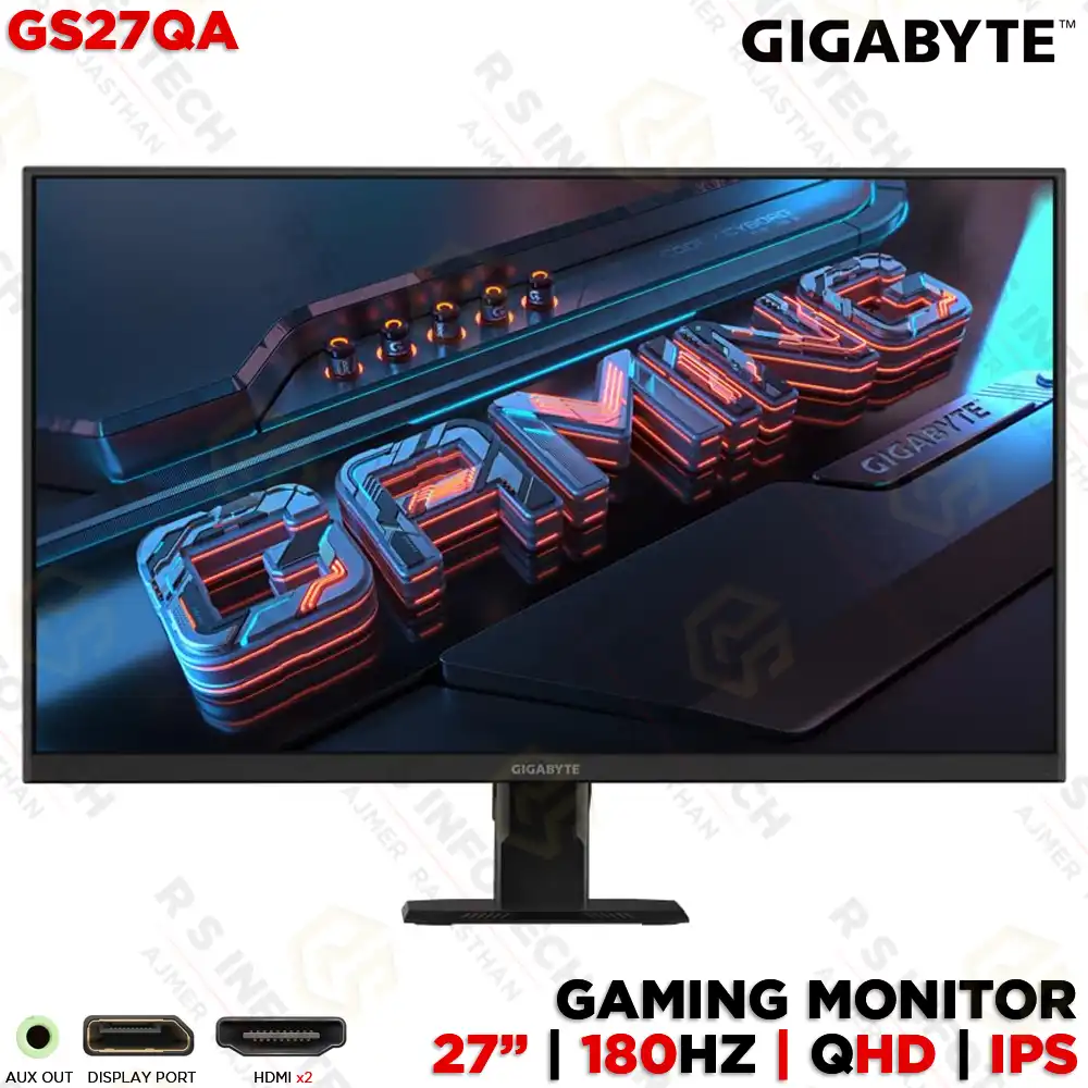 GIGABYTE GS27QA GAMING MONITOR 27" SS IPS QHD 180HZ (3 YEAR)