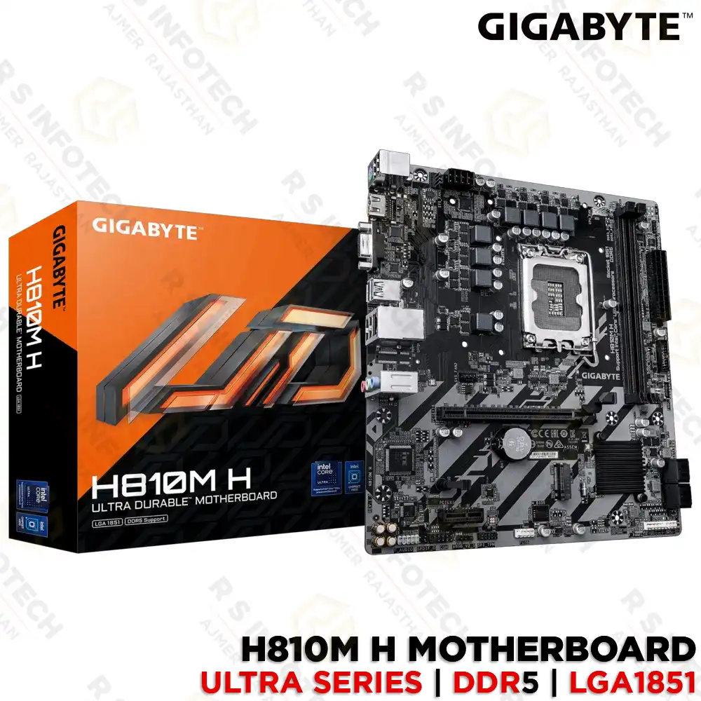 GIGABYTE H810M H LGA1851 DDR5 INTEL CORE ULTRA SERIES MOTHERBOARD