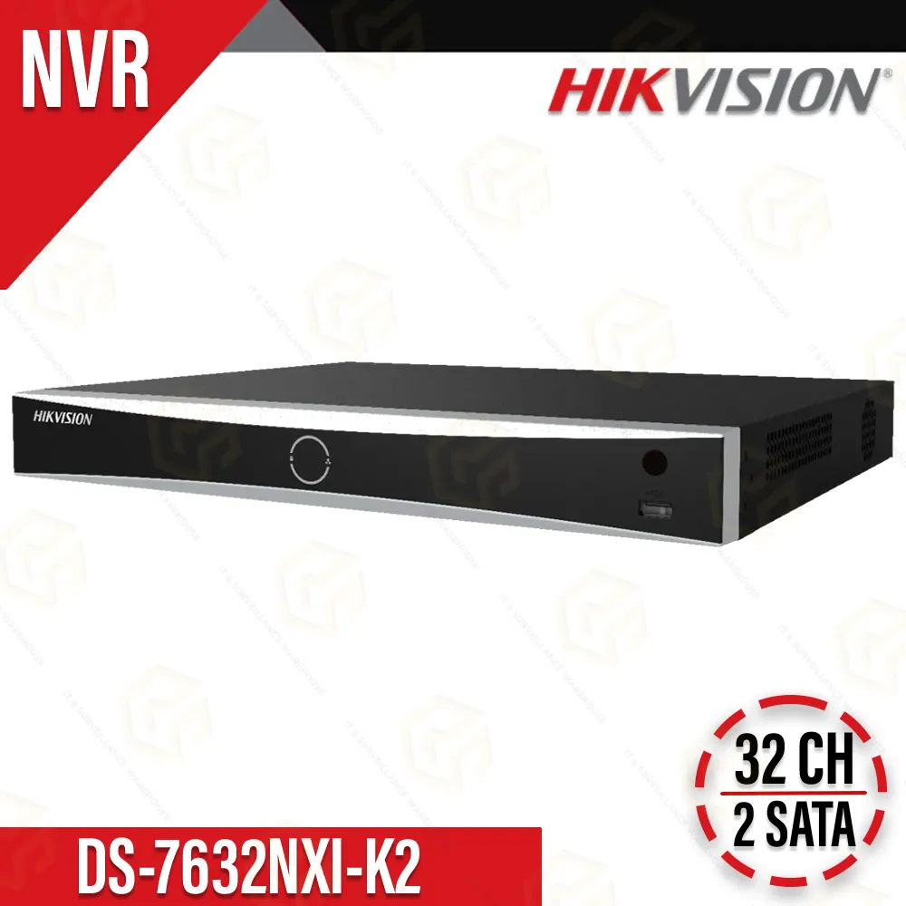 HIKVISION 7632NXI-K2 32CH 2 SATA 4K NVR 256MBPS