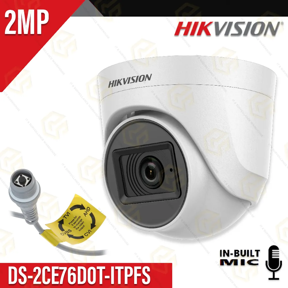 HIKVISION 76D0T-ITPFS 2MP HD DOME | AUDIO | OSD