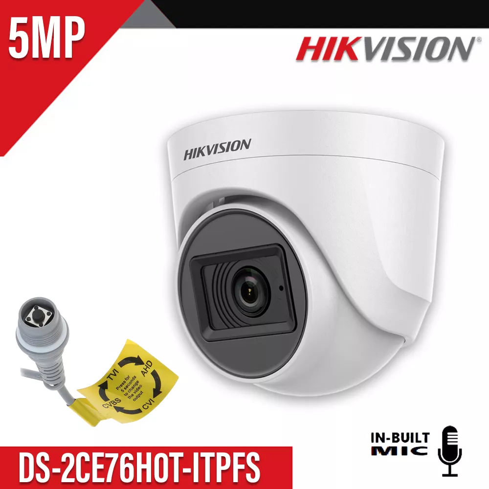 HIKVISION 76H0T-ITPFS 5MP HD DOME | AUDIO | OSD