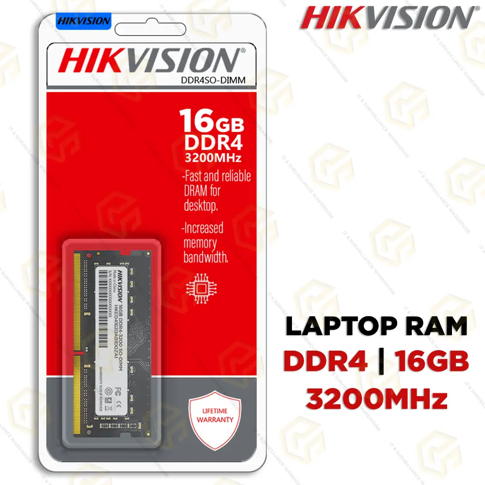 HIKVISION DDR4 16GB 3200MHZ LAPTOP RAM (3YEAR)