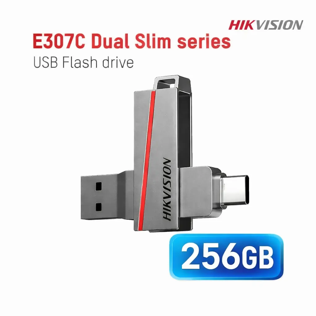 HIKVISION E307C 256GB 3.2 DUAL TYPE-C + TYPE-A 3.0 PEN DRIVE (3YR)