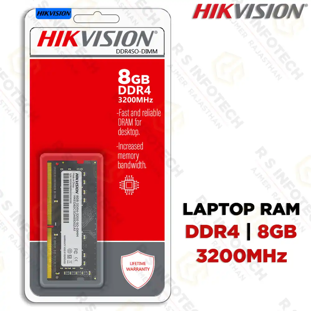 HIKVISION HKED4082CAB1G4ZB1 8GB DDR4 3200MHZ LAPTOP RAM (3 YEAR)