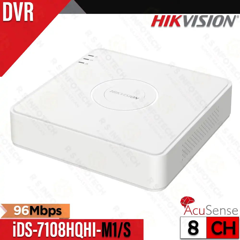 HIKVISION IDS-7108HQHI-M1/S | 8CH HYBRID DVR | 12 IP SUPPORT | ACUSENSE | H.265 PRO+