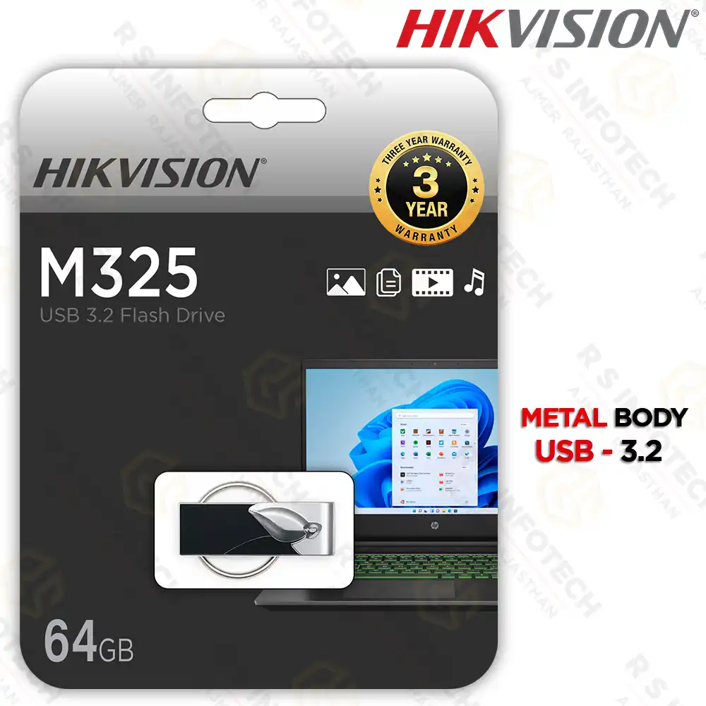 HIKVISION M325 64GB USB PEN DRIVE | USB 3.2 HIGH-SPEED (3YEAR)