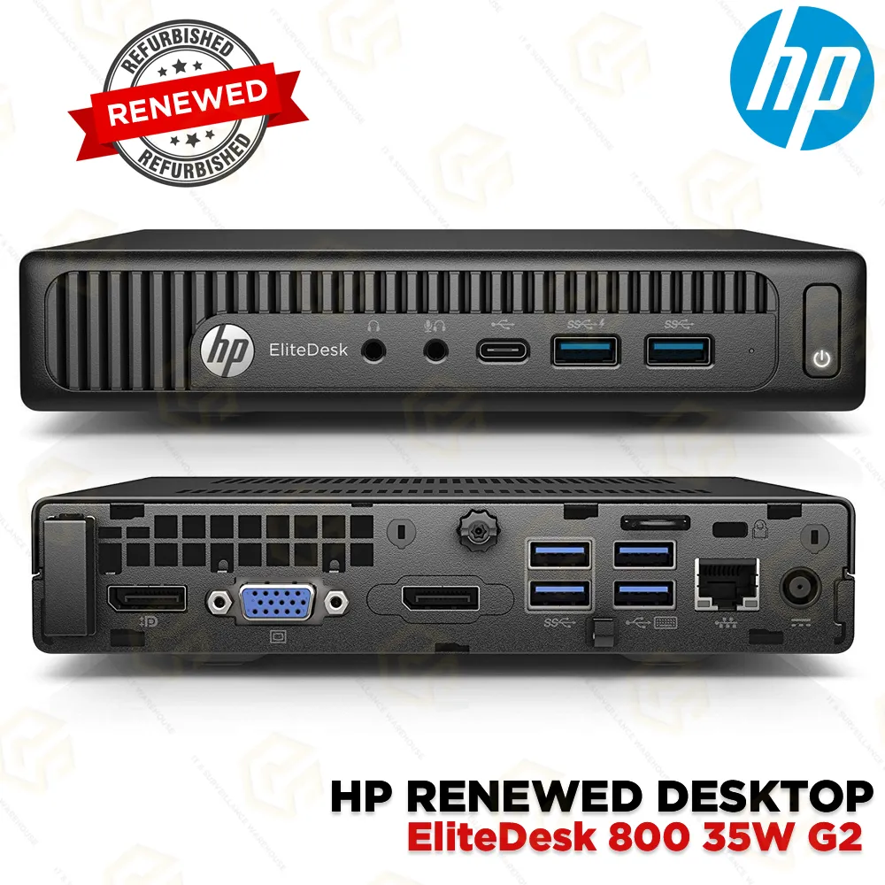 HP 800G2 TINY DESKTOP INTEL 6TH GEN. 1YEAR (WITHOUT ADAPTOR)