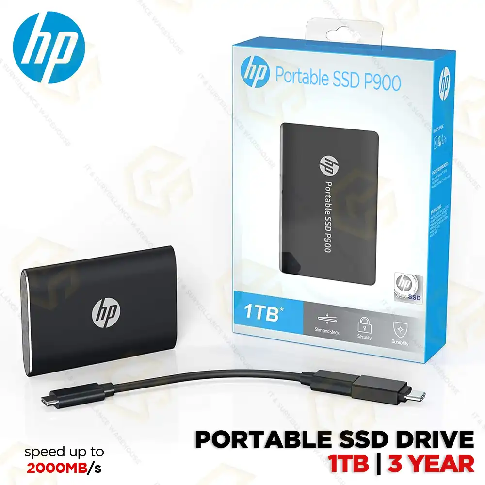 HP PORTABLE SSD P900 1TB EXTERNAL DRIVE 3YEAR