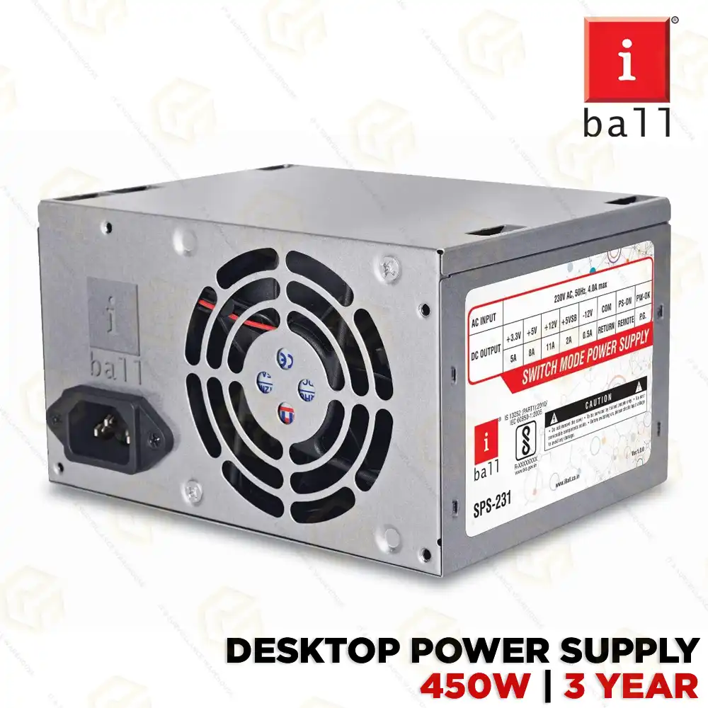 IBALL 450WT DESKTOP SMPS SPS-231 (3YEAR)